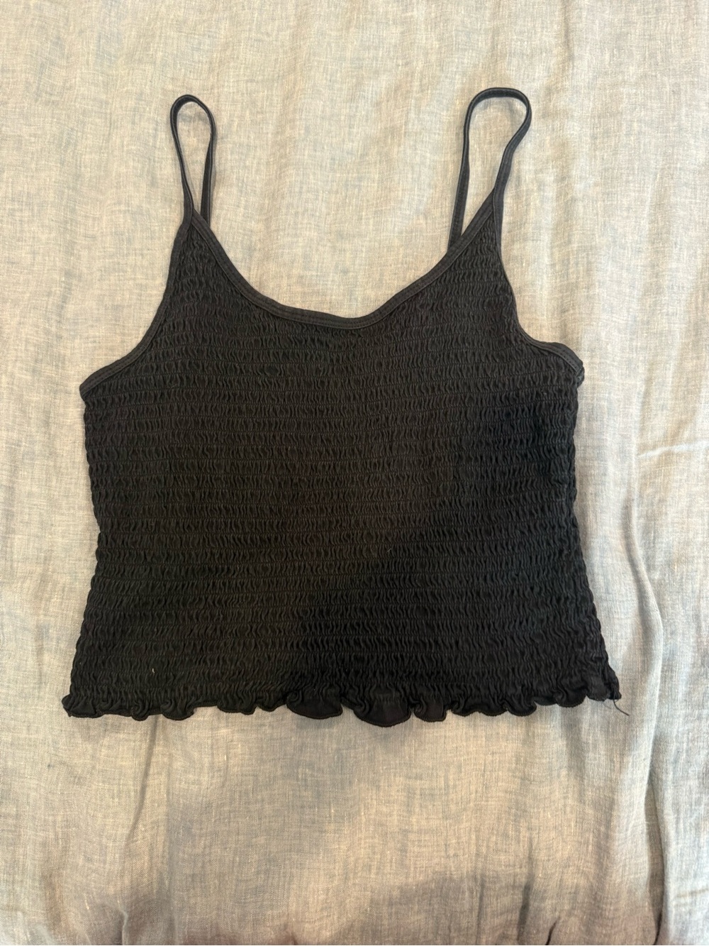 BUNDLE - Hollister Black + White Smocked Cami Tank